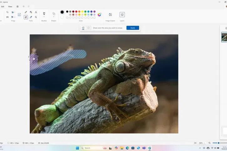 Immagine di Microsoft Paint: arriva l'IA generativa che fa concorrenza a Photoshop