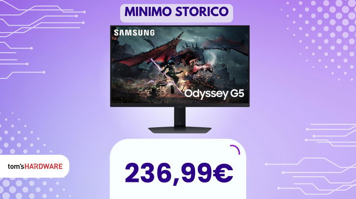 Immagine di Samsung Odyssey G5 in SCONTO del 41%: prestazioni al TOP al MINIMO STORICO!