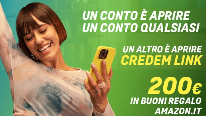 Immagine di ZERO SPESE e 200€ in palio: ecco il conto Credem Link!