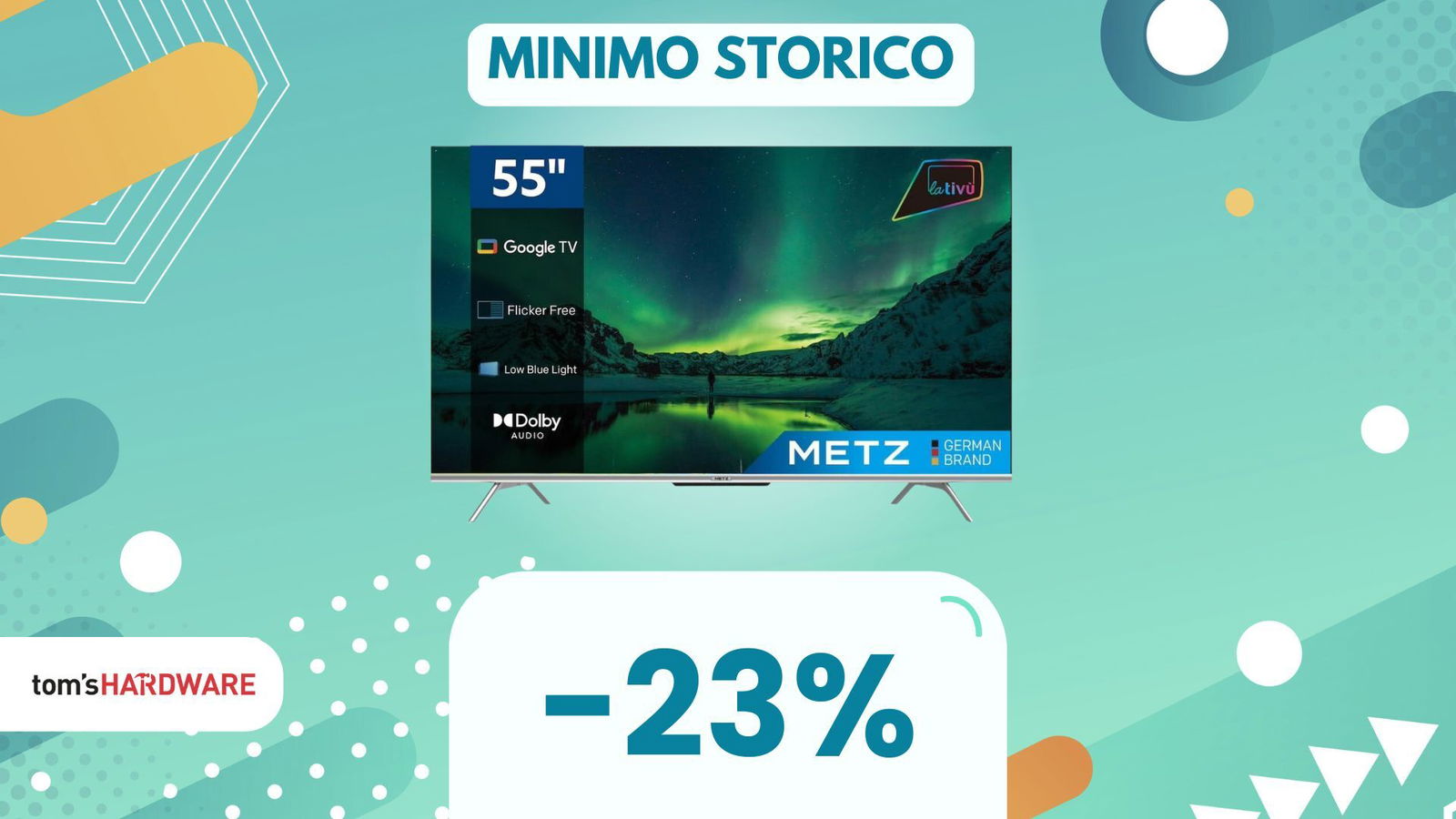 Immagine di Questa Smart TV 4K da 55" oggi costa POCHISSIMO! (-23%)