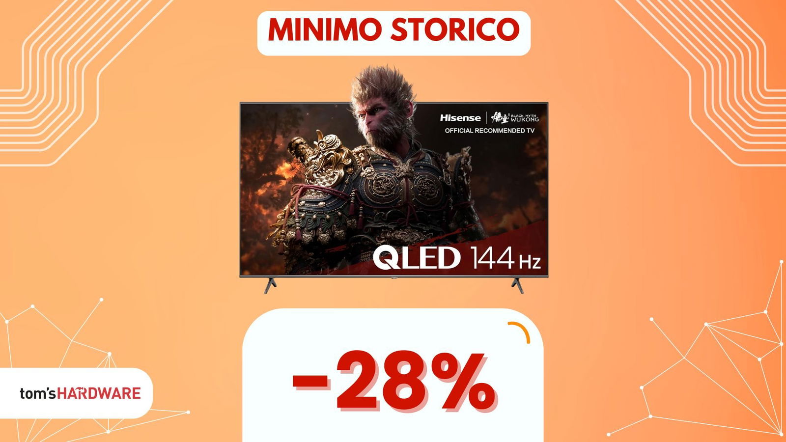 Immagine di Smart TV Hisense QLED da 65": IMPERDIBILE, risparmi il 28%!