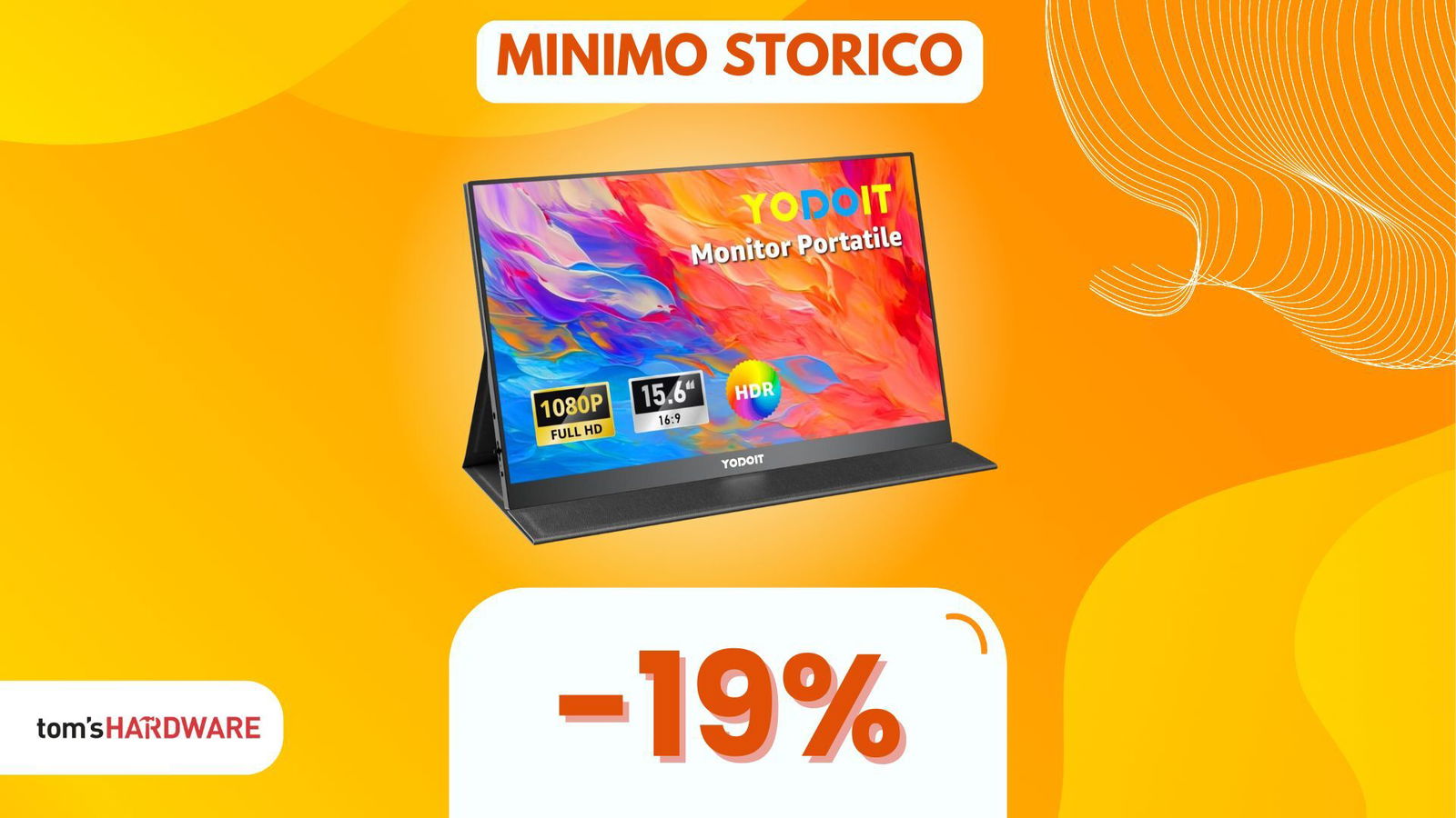 Immagine di Produttività OVUNQUE con questo comodissimo monitor portatile al MINIMO STORICO!