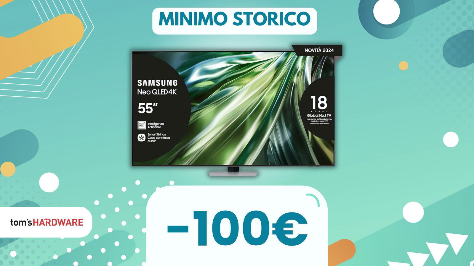 Immagine di Il tuo cinema nel salotto oggi costa 100€ in meno, ecco la TV QLED Samsung che cercavi!