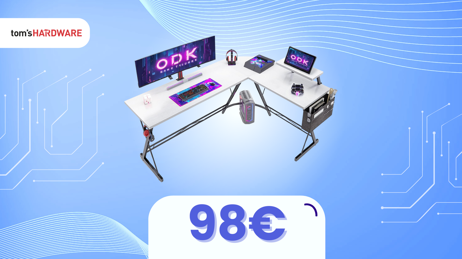 Immagine di Con questa scrivania gaming ODK ti sentirai catapultato in cybperunk!