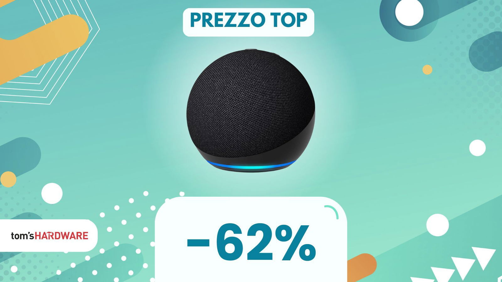 Immagine di Per l'Amazon Echo Dot di 5ª generazione la vera OFFERTA è oggi! (-62%)