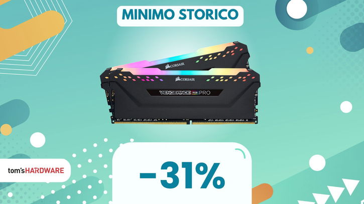 Immagine di Ormai le DDR4 si svendono: queste RAM Corsair Vengeance RGB da 32 GB costano POCHISSIMO!