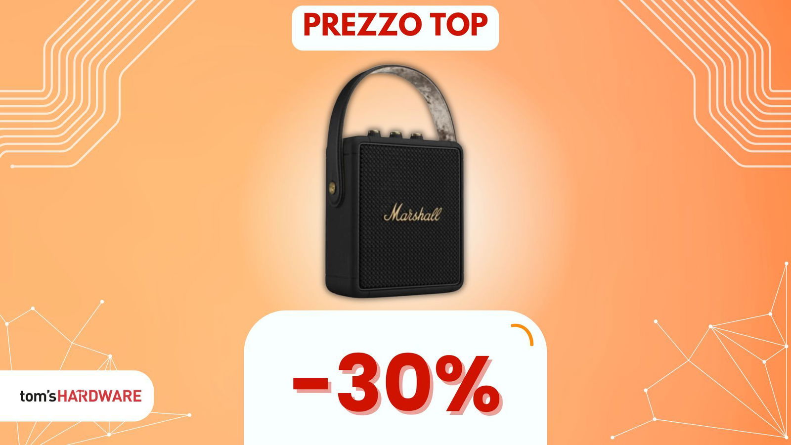 Immagine di CROLLO di prezzo per questo BELLISSIMO altoparlante Bluetooth Marshall: non teme acqua e batteria scarica!