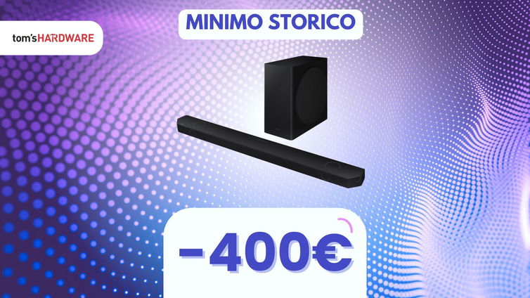 Immagine di Incredibile ma vero: questa soundbar Samsung oggi costa 400€ IN MENO! (-50%)