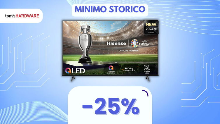 Immagine di Oggi ti bastano 300€ per una Smart TV QLED Hisense, che SCONTO!