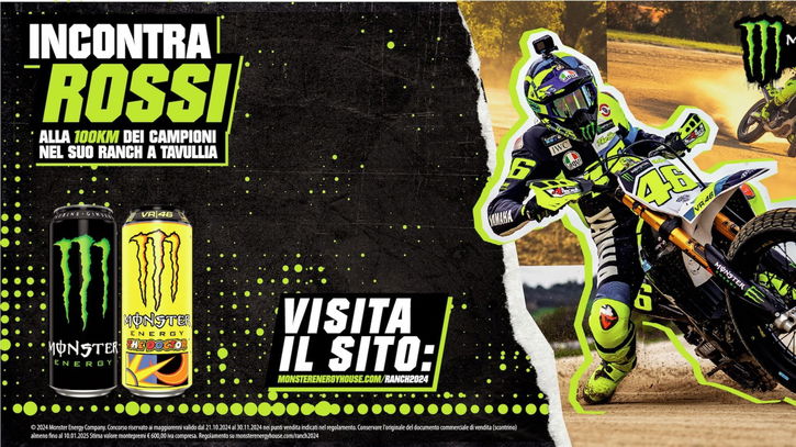 Immagine di Vuoi incontrare Valentino Rossi? Acquista una lattina Monster e partecipa al concorso!