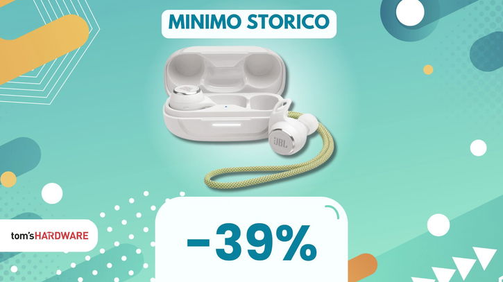 Immagine di Vuoi degli auricolari ANC resistenti e che durino tutto il giorno? Guarda che sconto sui JBL Reflect Aero! (-39%)