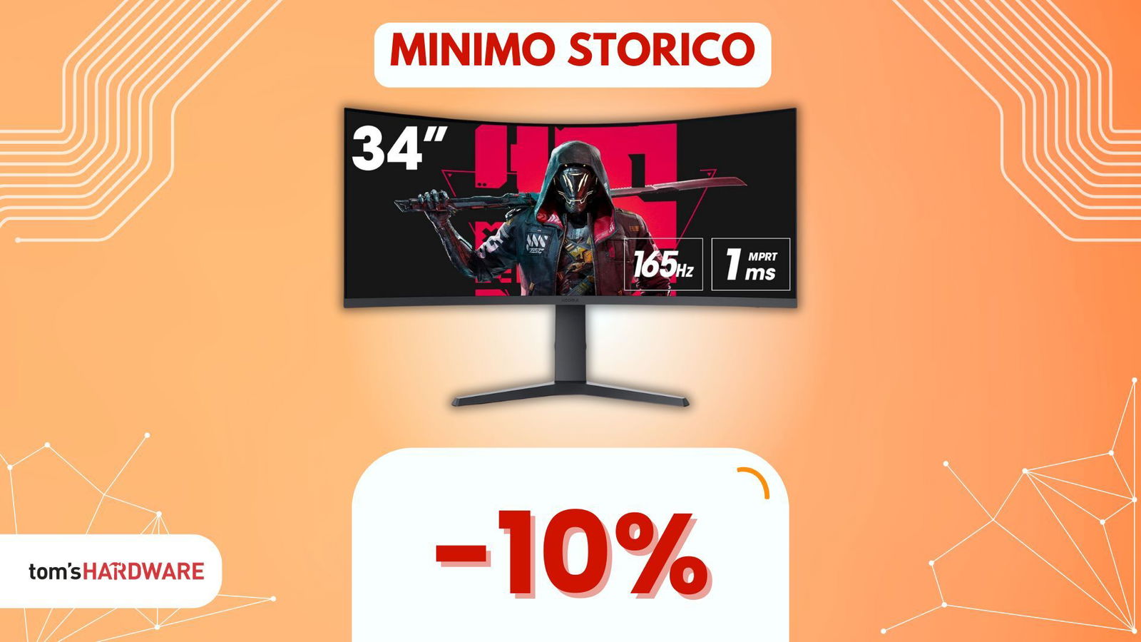 Immagine di Questo ASSURDO monitor curvo WQHD da 165Hz costa meno di 300€!