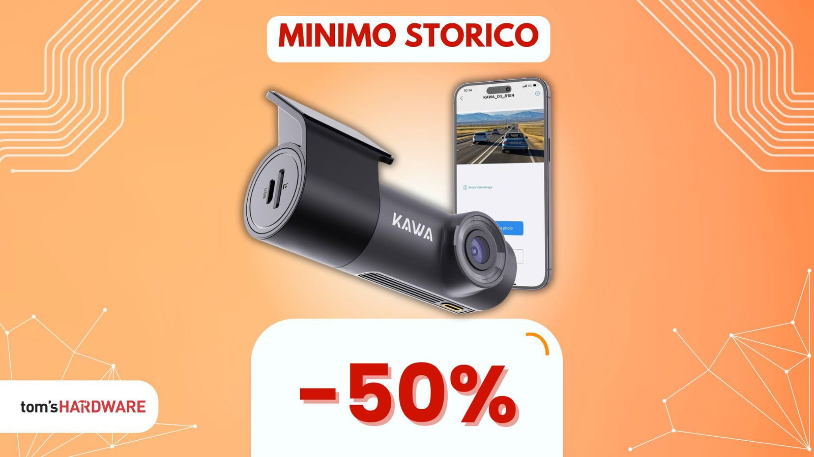 Immagine di Risparmia il 50% grazie a un ASSURDO coupon su questa dash cam per guida e parcheggi sicuri!