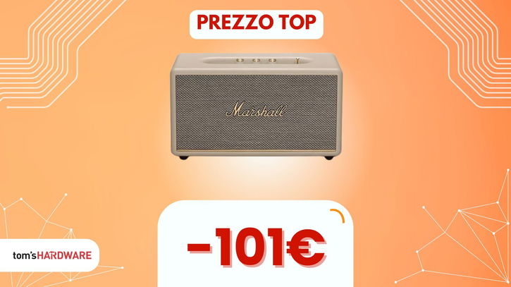 Immagine di Questo elegante e POTENTE speaker Bluetooth Marshall è in sconto di 101€!