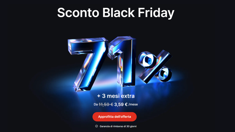 Immagine di NordVPN si tinge di nero per novembre: sconti fino al 71%, mesi gratis e difesa antifrode