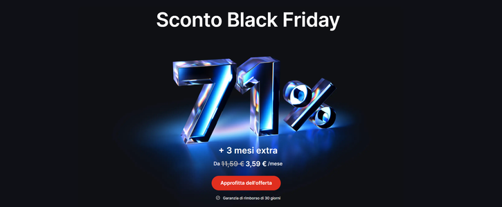 Immagine di NordVPN si tinge di nero per novembre: sconti fino al 71%, mesi gratis e difesa antifrode