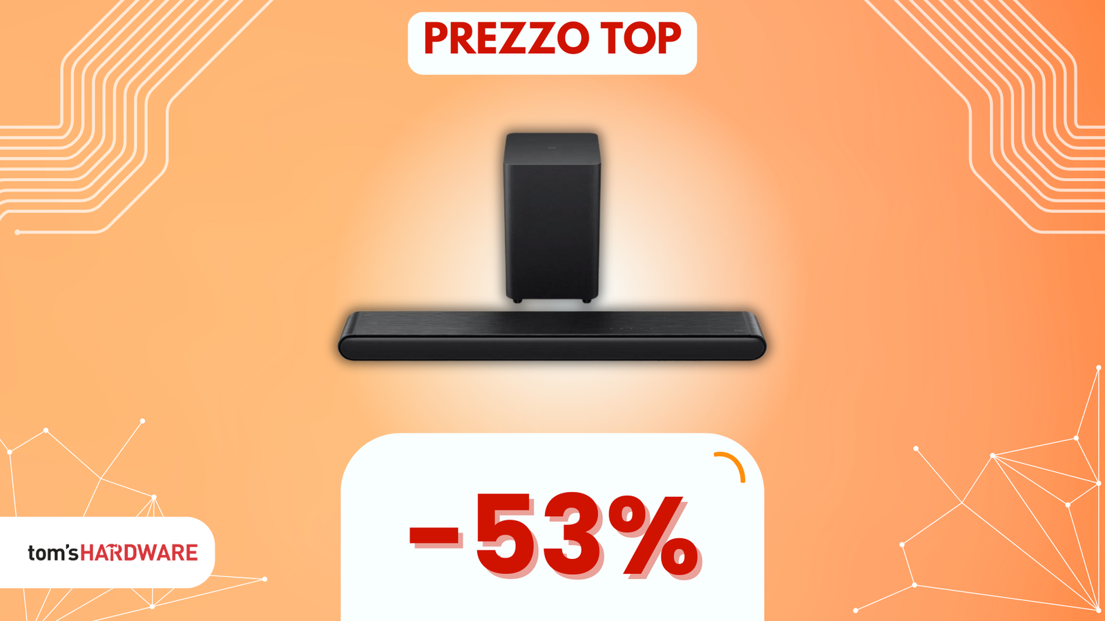 Immagine di La soundbar che mancava al tuo cinema in casa è in SUPER SCONTO! (-53%)