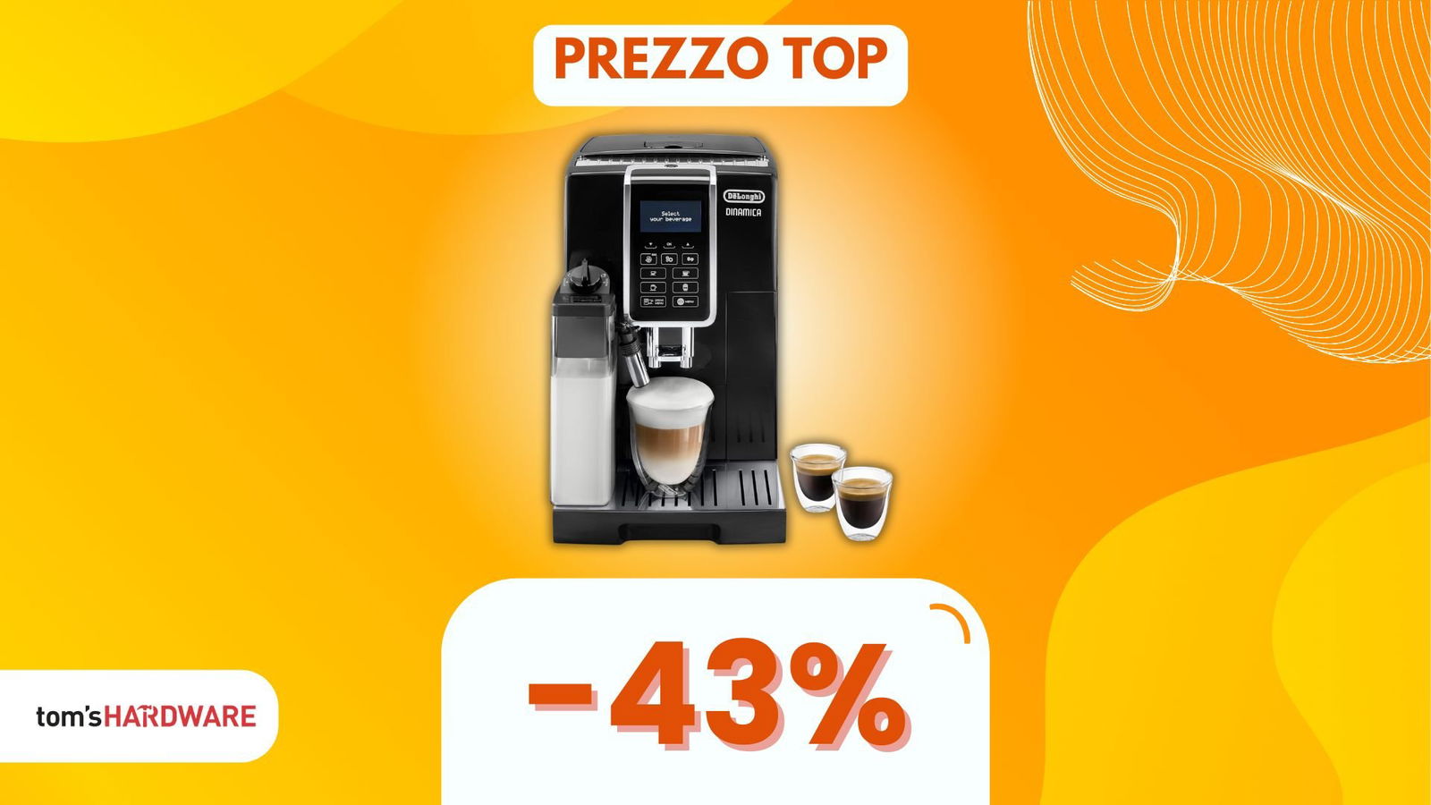 Immagine di Caffè come al bar? Con De'Longhi Dinamica è possibile, e oggi è in SUPER SCONTO!