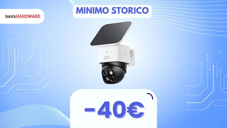 Immagine di La telecamera che non dovrete MAI ricaricare oggi è al MINIMO STORICO con questo coupon!