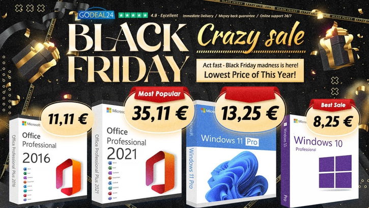 Immagine di Arriva il Black Friday: licenze a vita per Office e Windows 11 a soli 10€