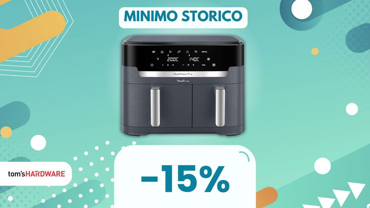 Immagine di risparmiate tempo ed energia con questa friggitrice Moulinex con doppio cestello!