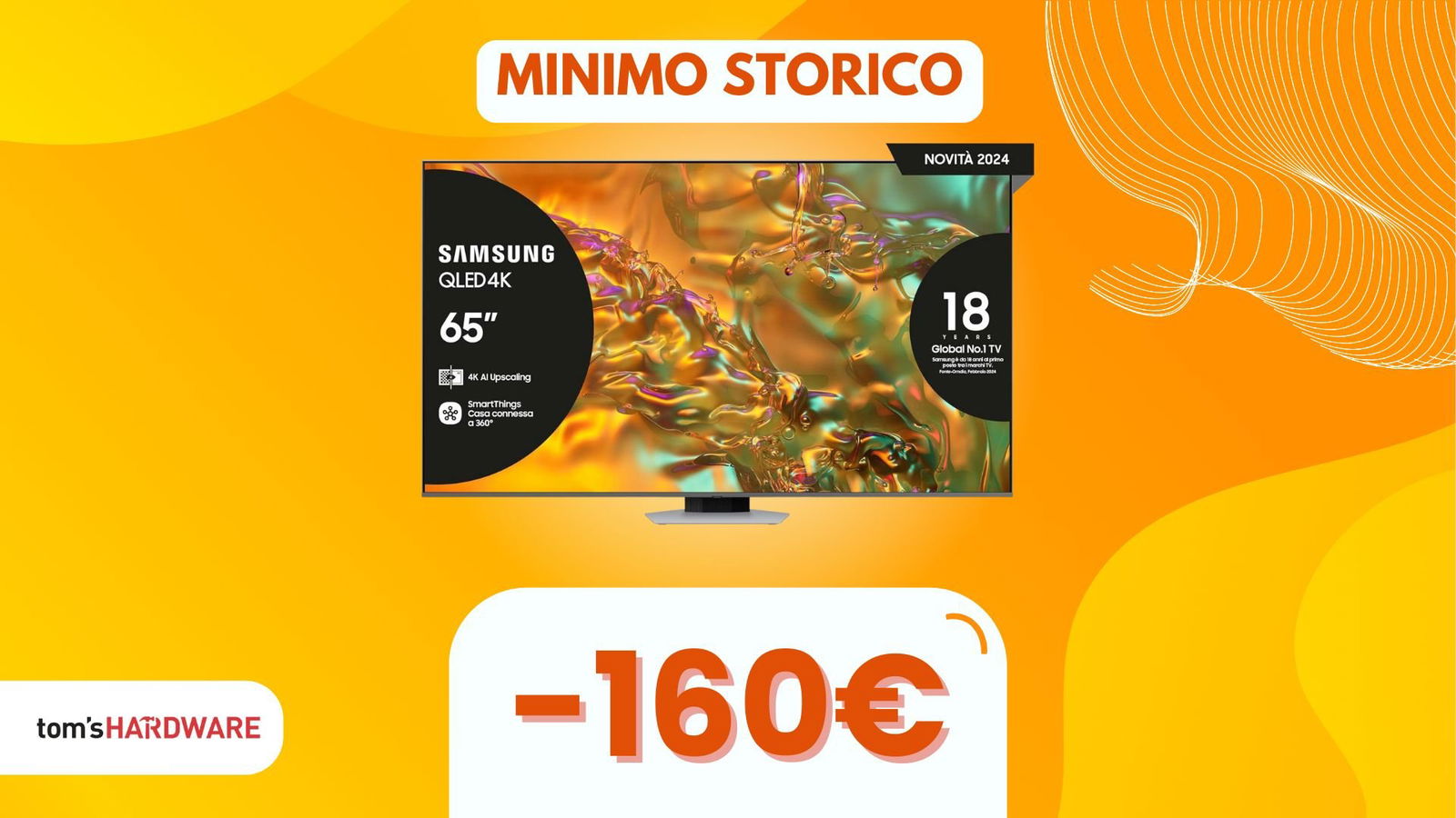 Immagine di Affare nascosto: questa Smart TV Samsung QLED da 65" è CROLLATA al minimo!