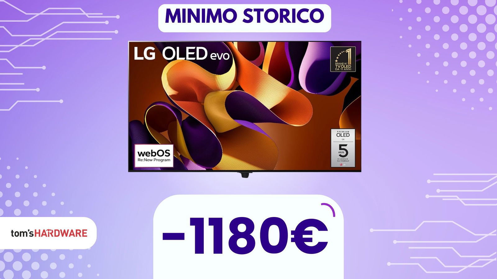 Immagine di Questa Smart TV LG OLED da 65" non è mai costata meno, è in sconto di 1180€!