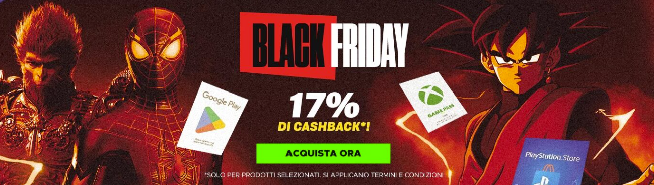 Immagine di Black Friday Eneba: SCONTI IMPERDIBILI e 17% di cashback!