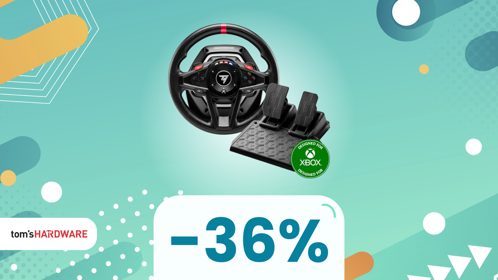 Immagine di Trasforma la tua postazione di gioco in una macchina da corsa con il Thrustmaster T128, oggi IN SCONTO! -36%