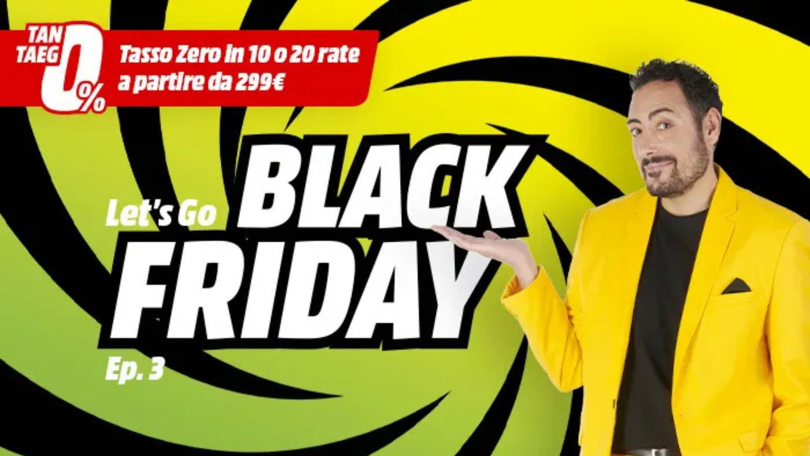 Immagine di Hai da spendere al Black Friday? Mediaworld ti regala il tasso zero