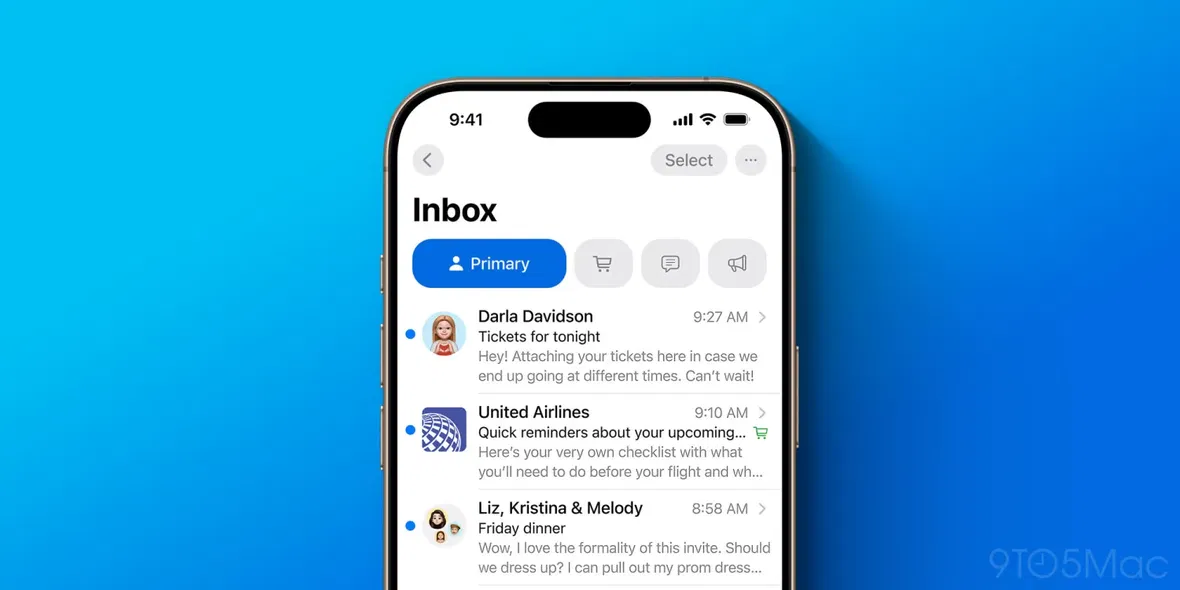 Apple Mail: con iOS 18.2 viene riprogettata radicalmente