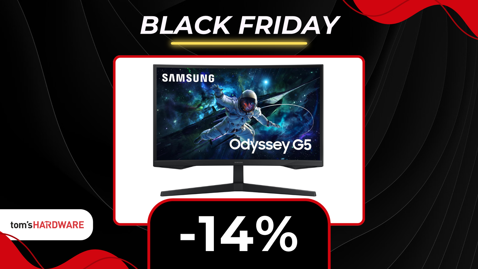 Immagine di Samsung Monitor Gaming Odyssey G5 a solo 190€!