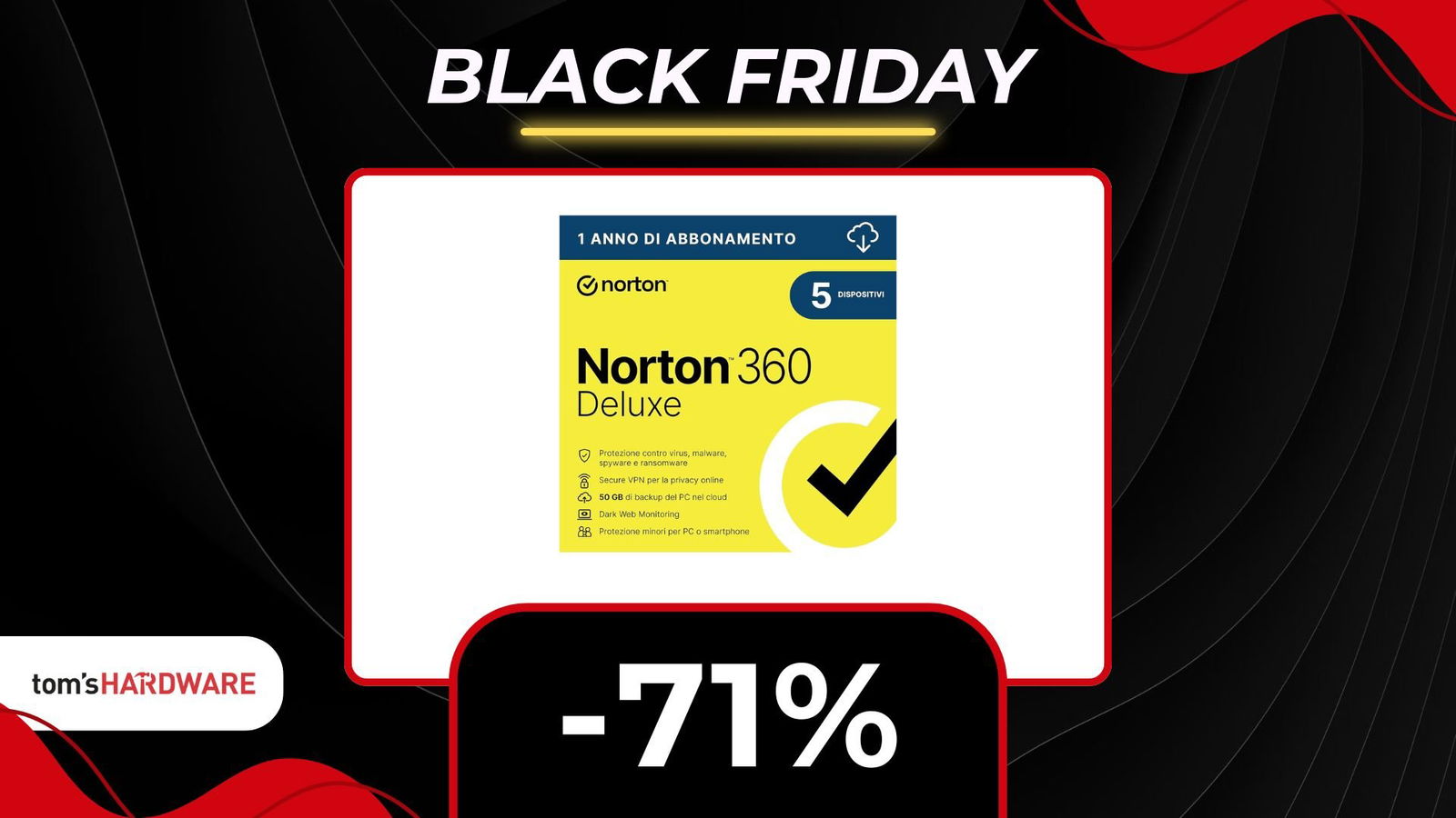 Immagine di Norton taglia i prezzi per il Black Friday: risparmi fino al 71% per la tua sicurezza!