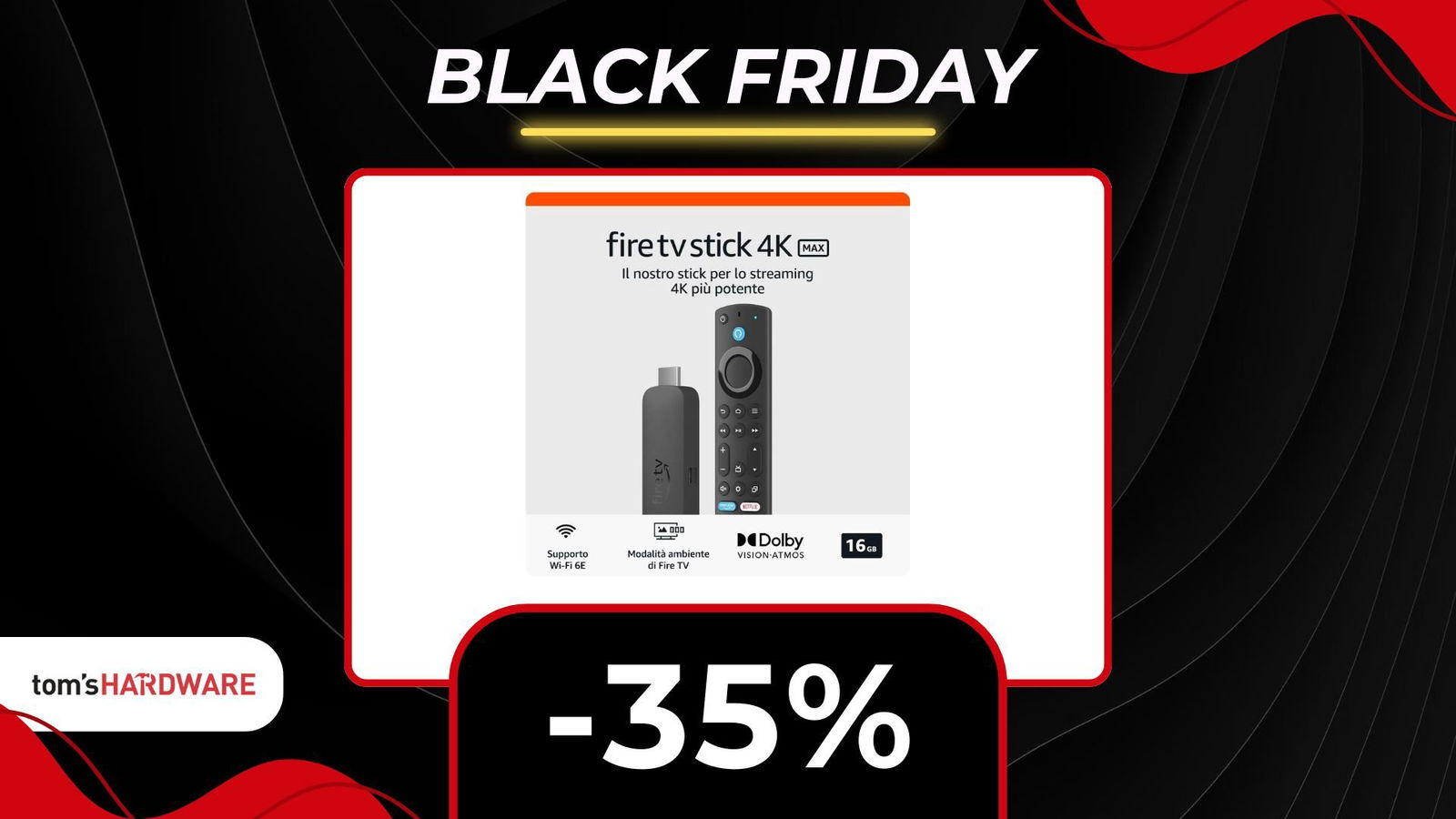 Immagine di Streaming 4K a prezzo accessibile: il nuovo Fire TV Stick Max CROLLA del 35%!