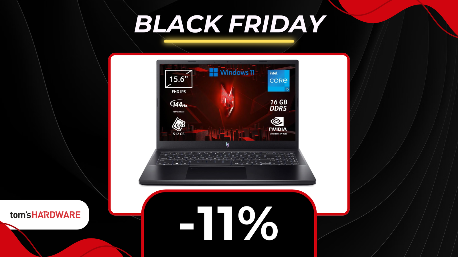 Immagine di Acquista un buon notebook grazie al Black Friday: Acer Nitro V 15 (-11%)