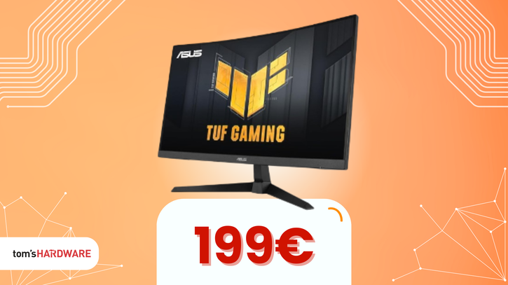 Immagine di Monitor curvo ASUS TUF Gaming a 199€: 27 pollici di pura potenza!