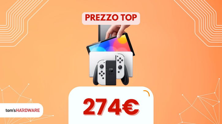 Immagine di Nintendo Switch OLED, la console leggendaria: grazie al coupon di Natale è vostra a 274€