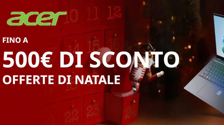 Immagine di Partono le offerte di Natale ACER: fino a 500€ di sconto sui PC!