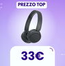 50 ore di riproduzione e non sentirle, queste cuffie wireless Sony costano POCHISSIMO!