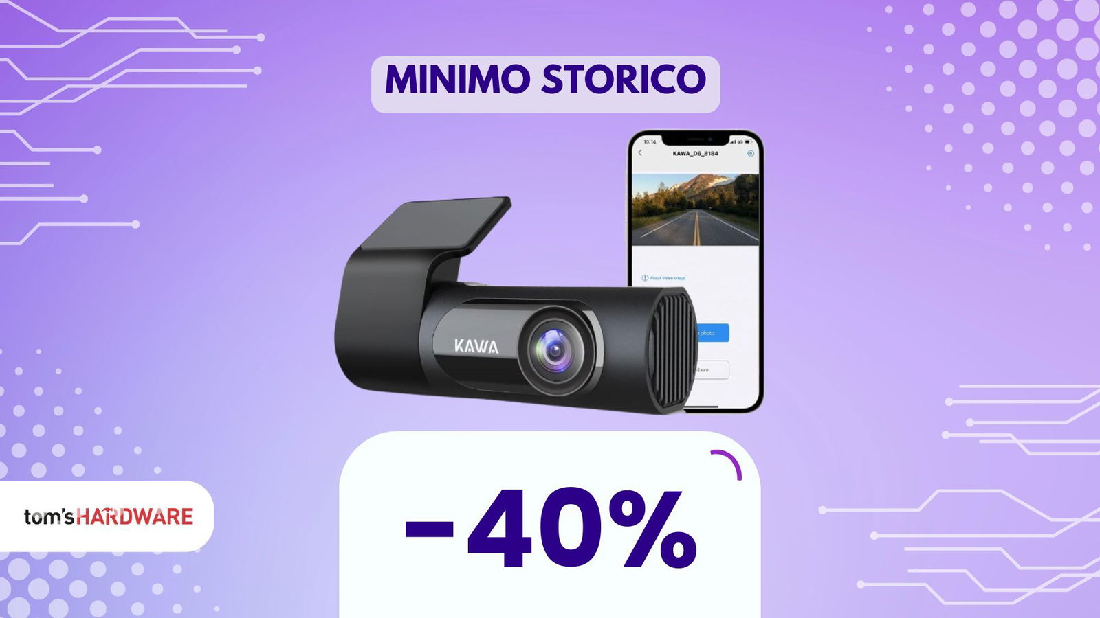 Immagine di Doppio risparmio su questa dash cam: 40% + 20%, entrambi con coupon