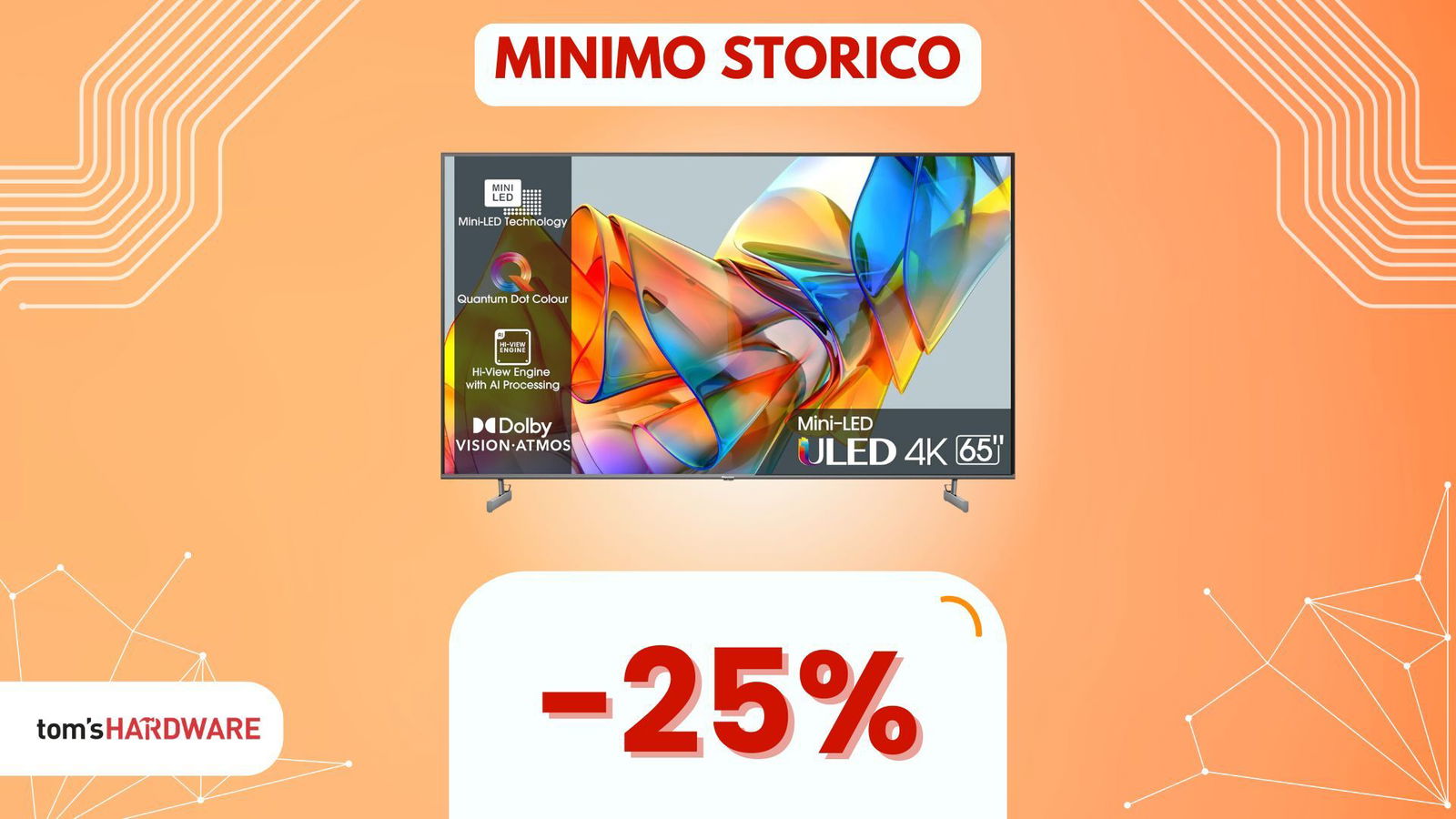 Immagine di Mini-LED e 65" a questo prezzo? Questa Smart TV in SCONTO è un affare!