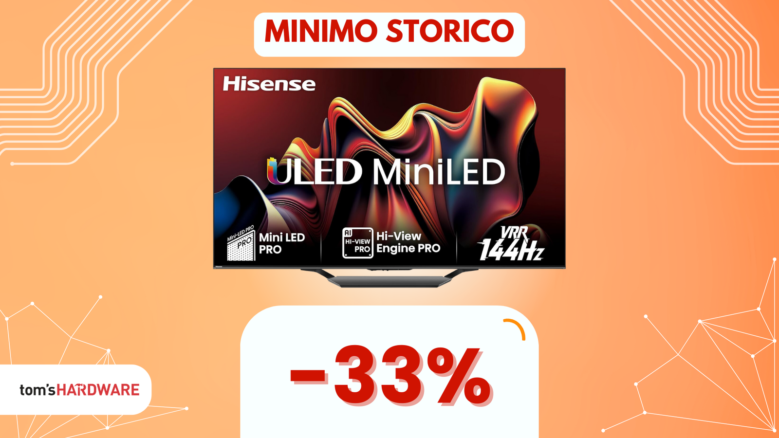 Immagine di Questa Hisense Mini-LED da 55" costa POCHISSIMO, ma è perfetta per giochi e film!