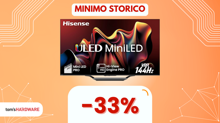 Immagine di Questa Hisense Mini-LED da 55" costa POCHISSIMO, ma è perfetta per giochi e film!