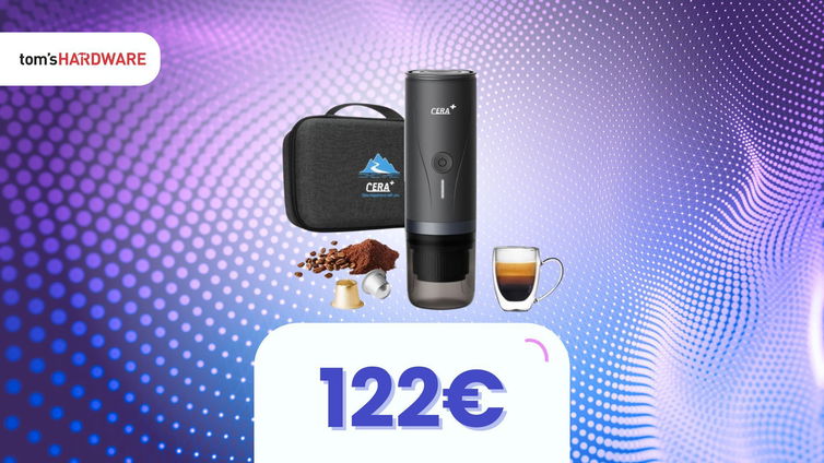 Immagine di Con 122€, una macchina da caffè sempre con te, per polvere o capsule