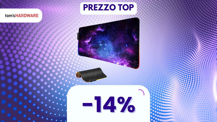 Immagine di Il tappetino da gaming che stavi cercando è qui: XXL, RGB, ed è anche in SCONTO!