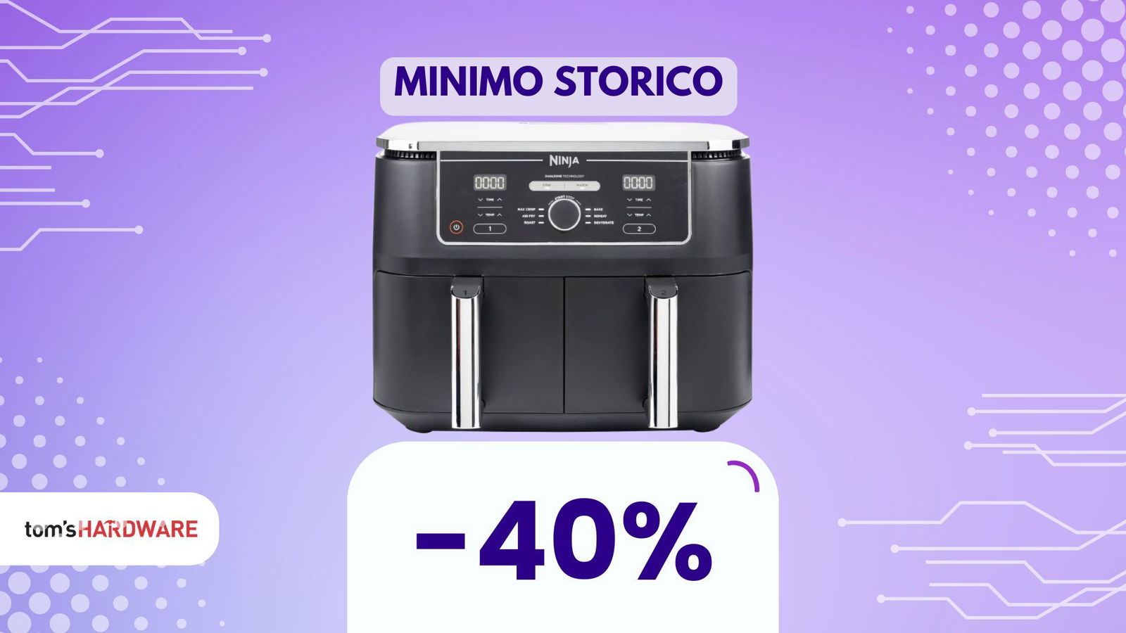 Immagine di Risparmia il 40% e cucina con stile nel 2025 con questa friggitrice a doppio cassetto