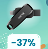 Non restare senza spazio! Questa chiavetta SanDisk per iPhone e Android è in SUPER OFFERTA! -37%