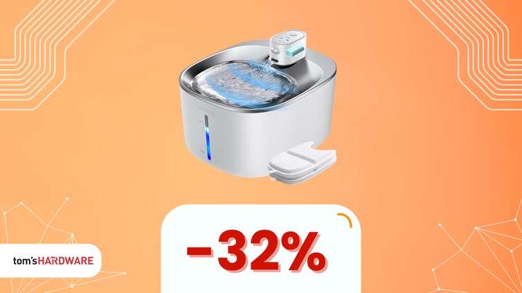 Immagine di Vizia il tuo gatto con la fontanella per gatti wireless in sconto del 32%!