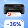 Stampa, scansiona e copia con questa stampante Epson, oggi a un SUPER PREZZO! -36%