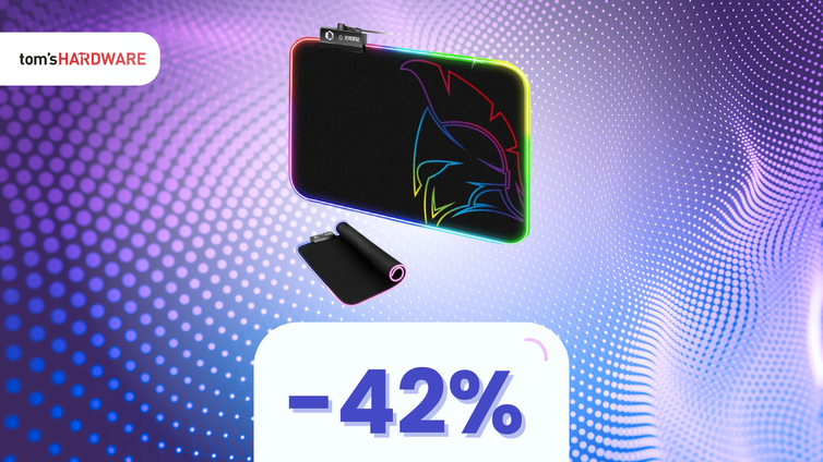 Immagine di SCONTO del 42% sull'Empire Gaming Dark Rainbow: illumina la tua scrivania con questo tappetino per mouse RGB!